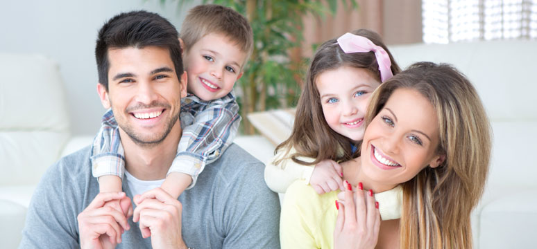 Young family with two children